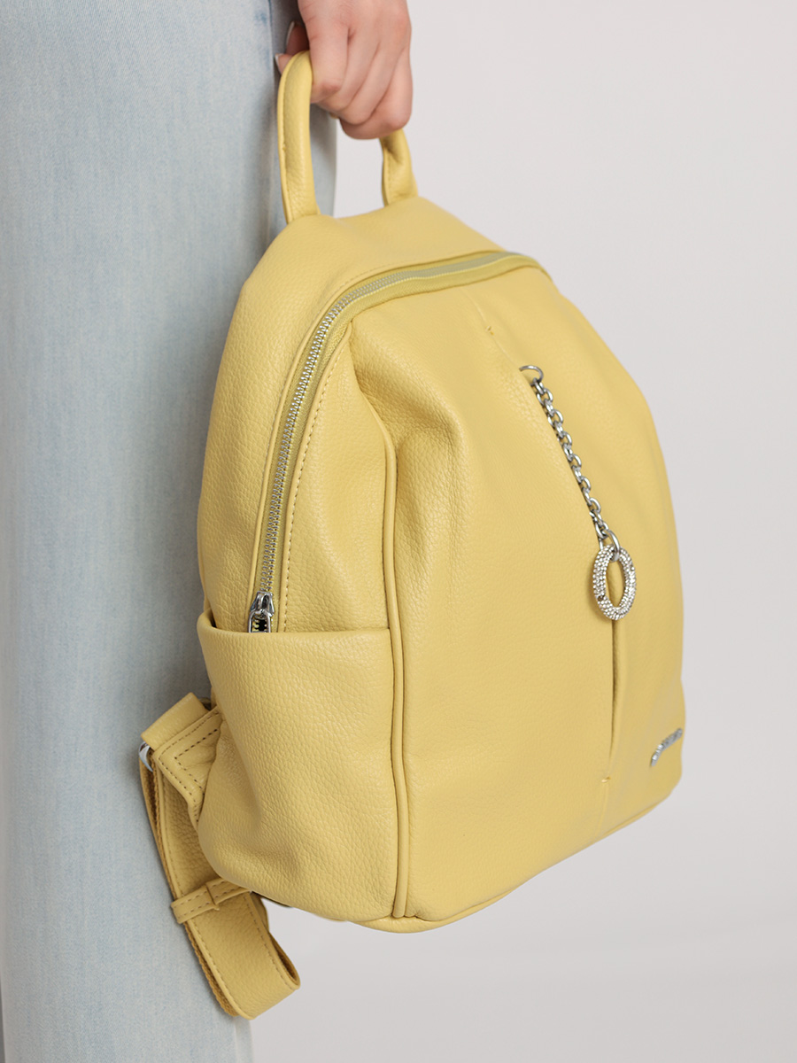 Рюкзак желтый с боковыми карманами