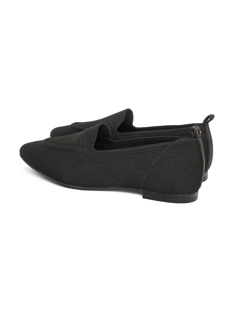 Туфли-слиперы черные на венском каблуке