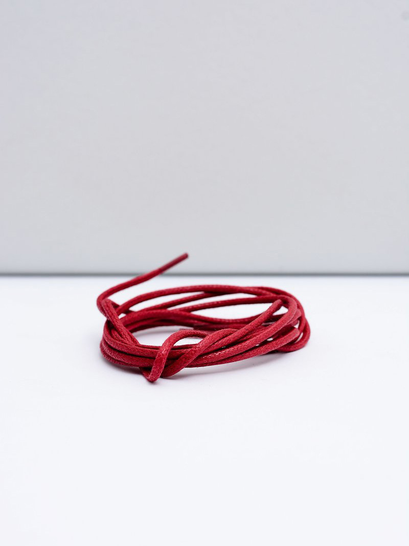 Круглые тонкие шнурки 60 см с пропиткой, красные
